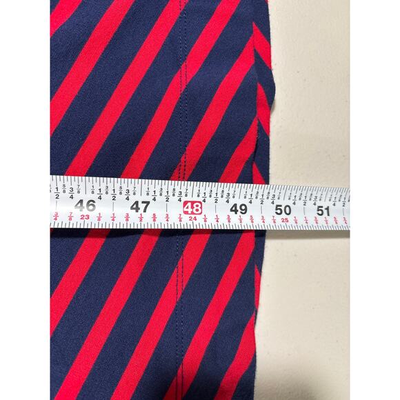 Vineyard Vines Dress Women Size Medium Diagonal Stripe Casual Stretch Midi Dress - Picture 8 of 11